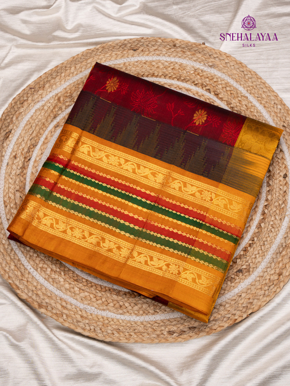 Maroon Kanchi Silk Cotton Saree