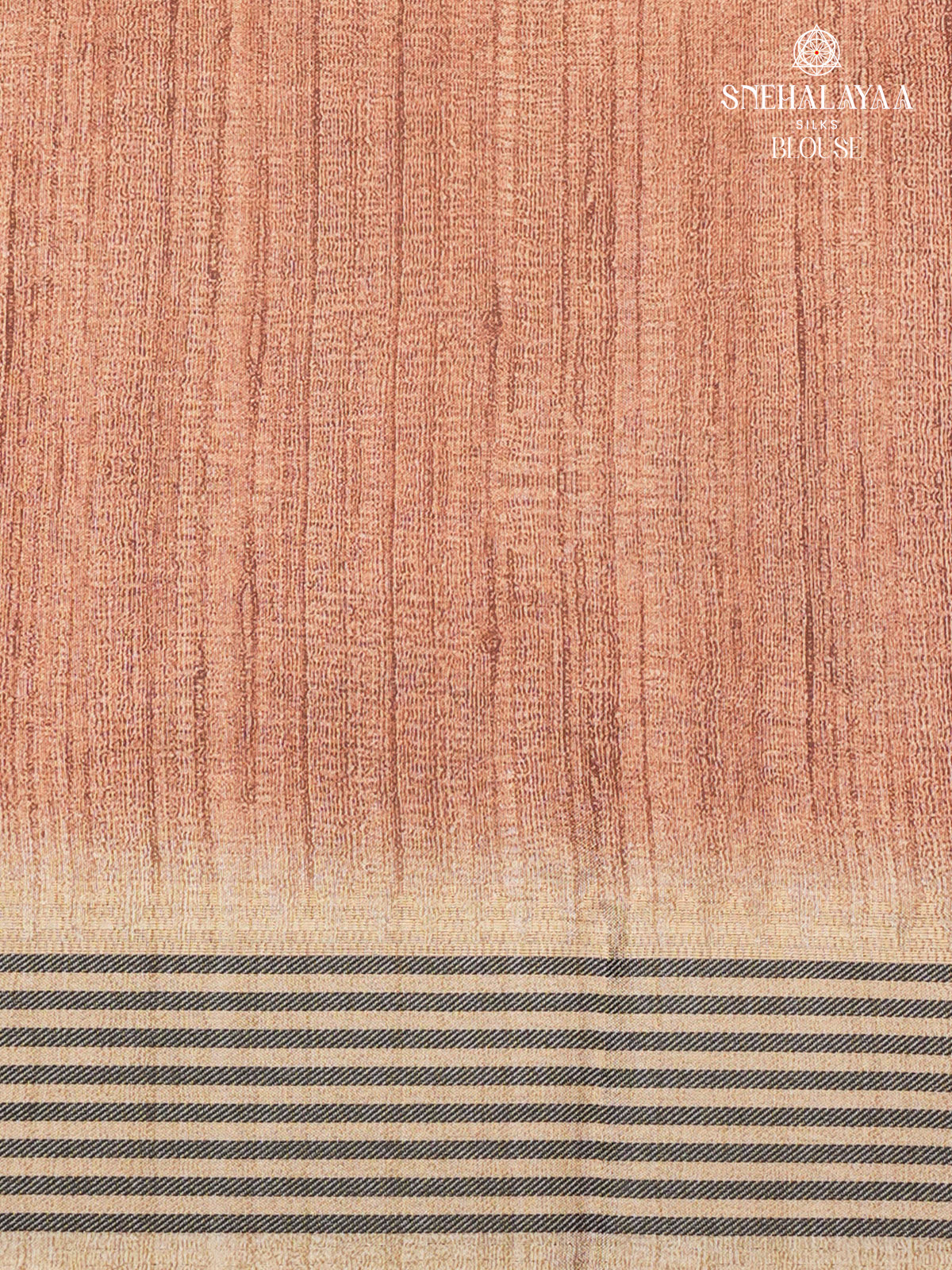 Brown Kalamkari Tussar Saree