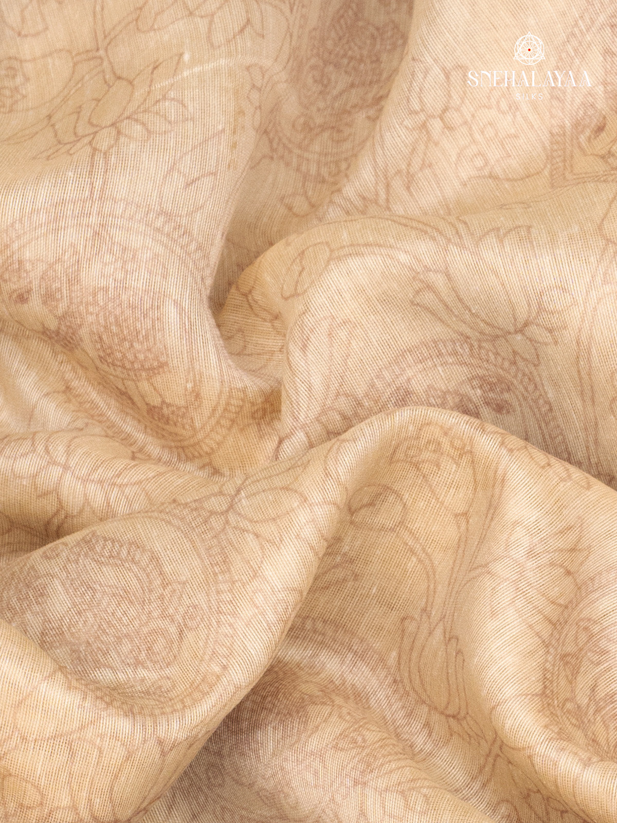 Cream With Maroon Border Linen Saree