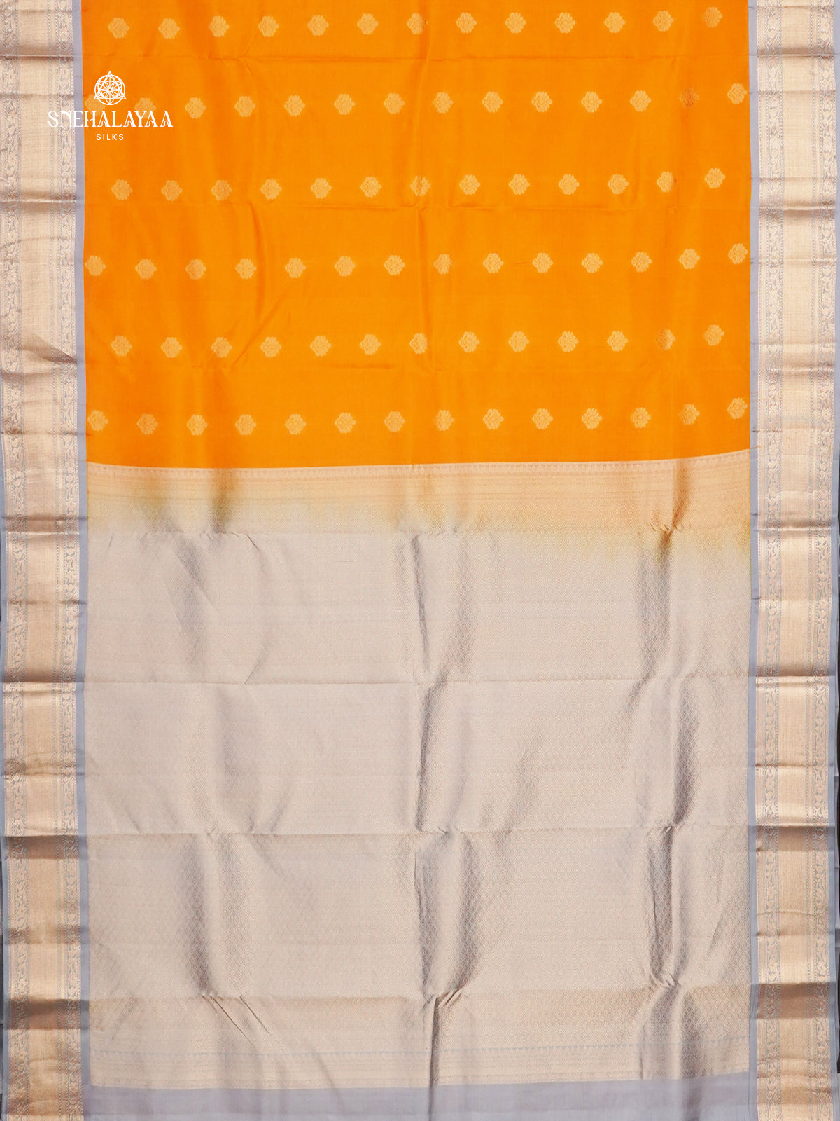 Mango Yellow Kanjivaram Silk Saree