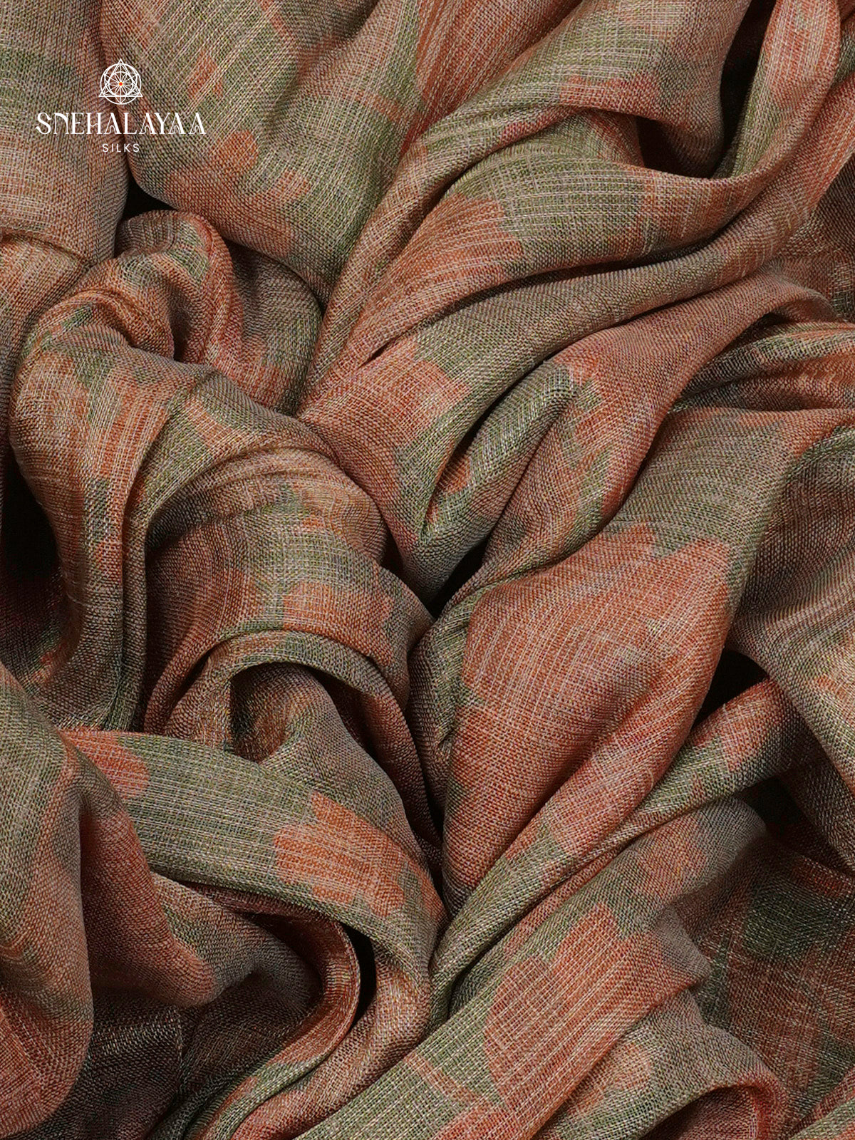 Sage Green Linen Tissue Saree