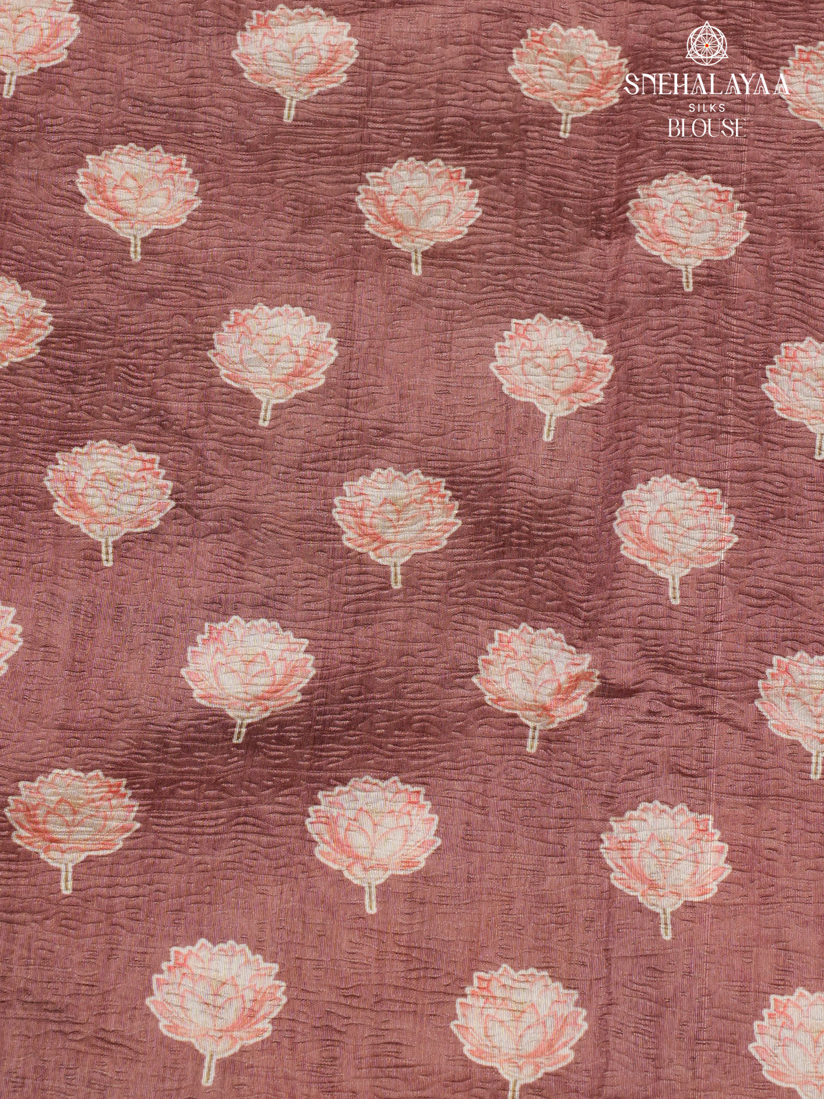 Brown Crush Embroidery Saree