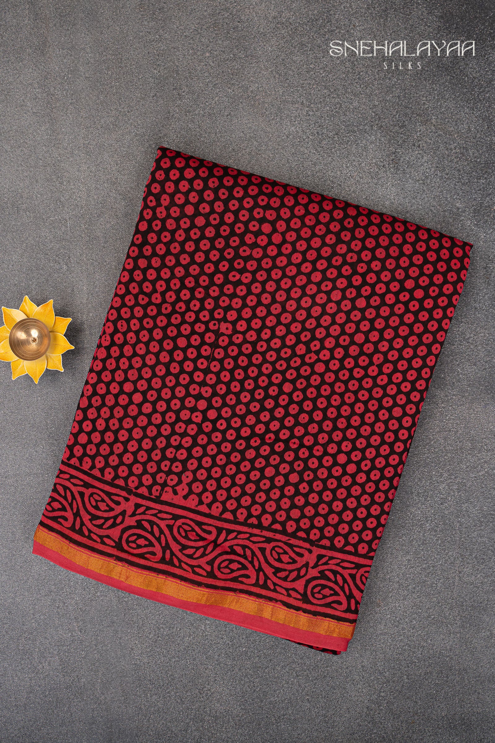 Strawberry Pink Chanderi Silk Saree