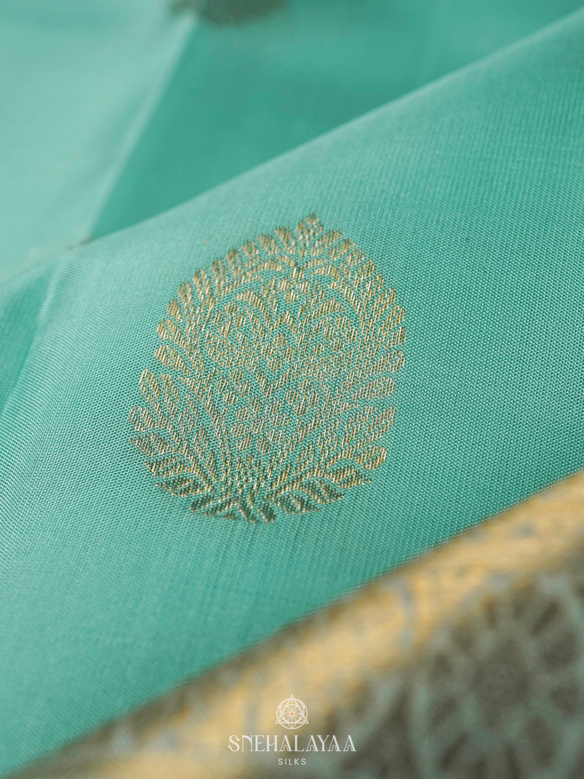 Seafoam Green Kanjivaram Silk Saree