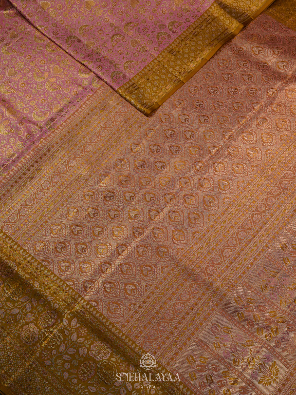 Pink Kanjivaram Silk Saree