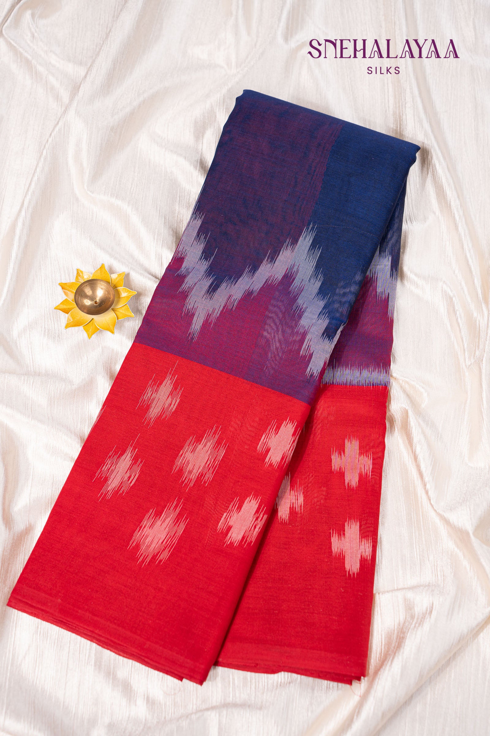 Blue Bengal Cotton Saree