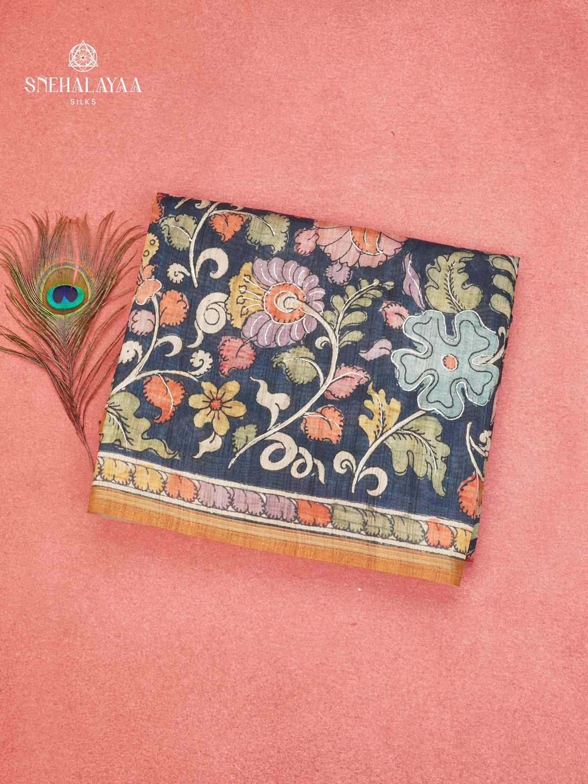 Black Munga Tussar Saree