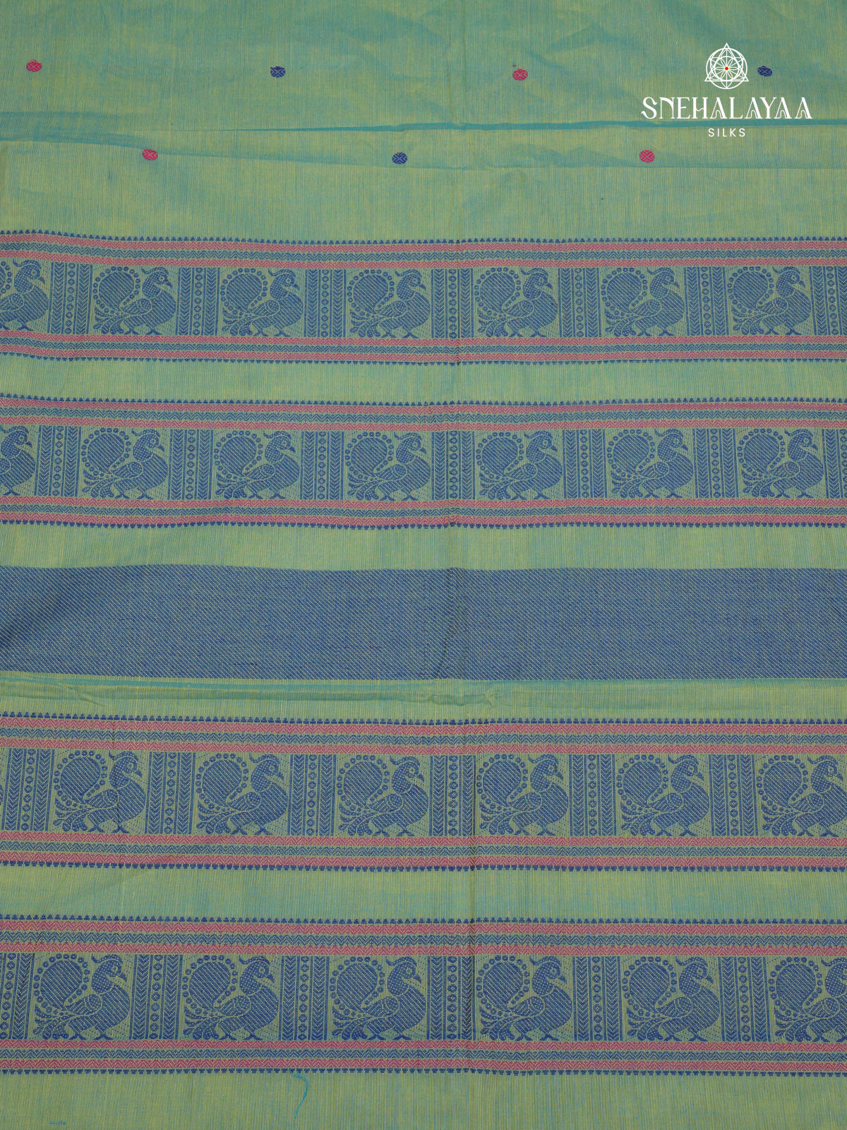 Mint Green Kanchi Cotton Saree