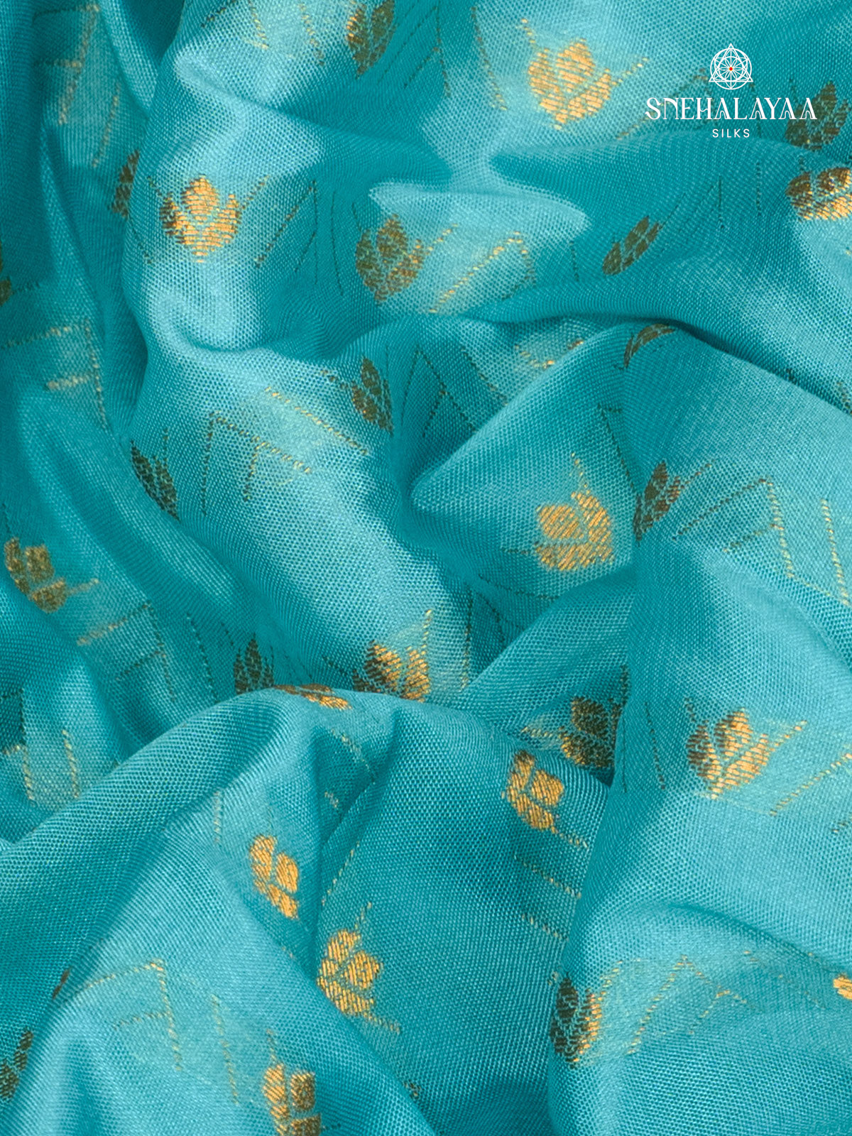 Sea Blue Mysore Silk Saree