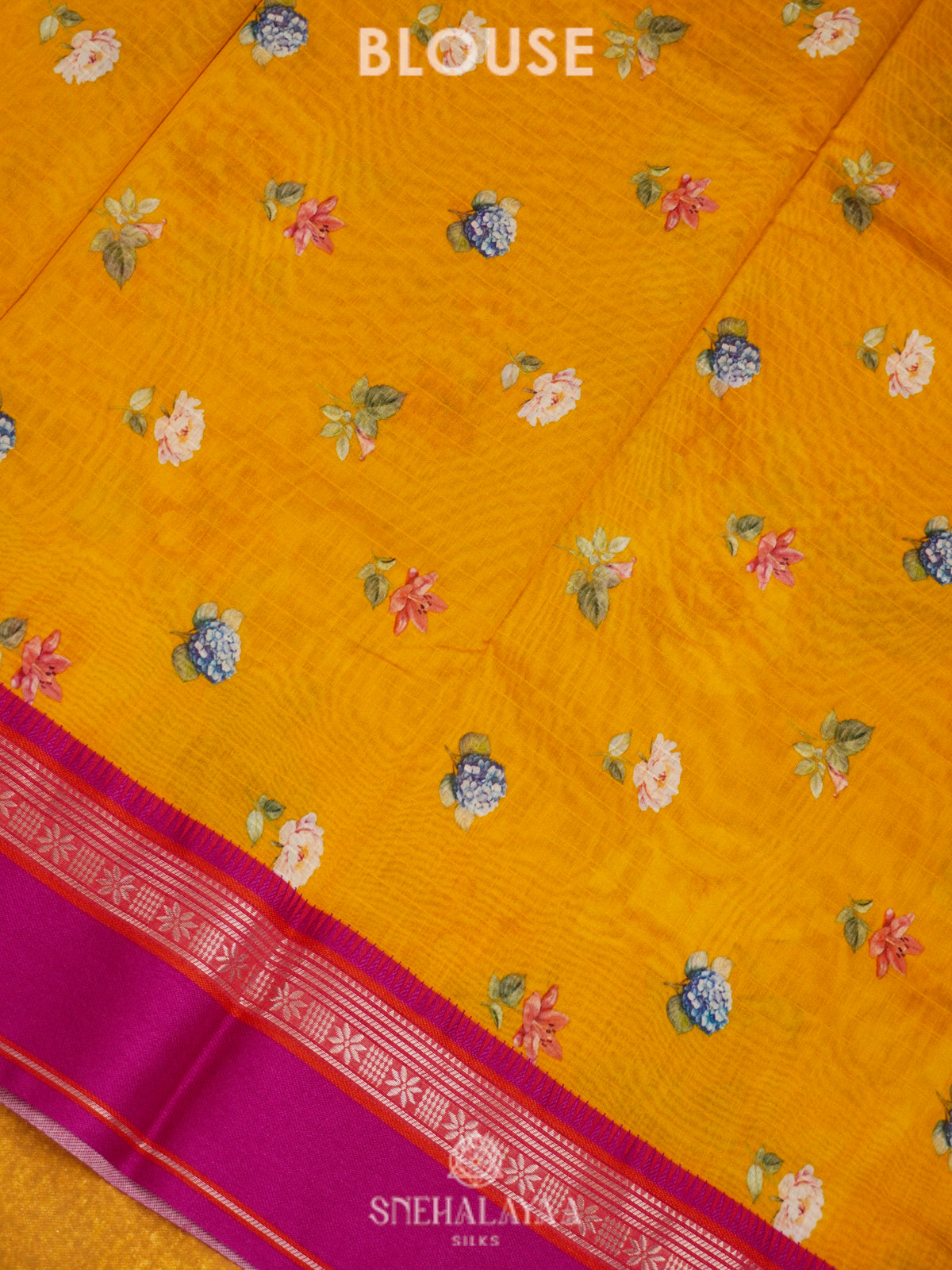 Yellow Chanderi Saree