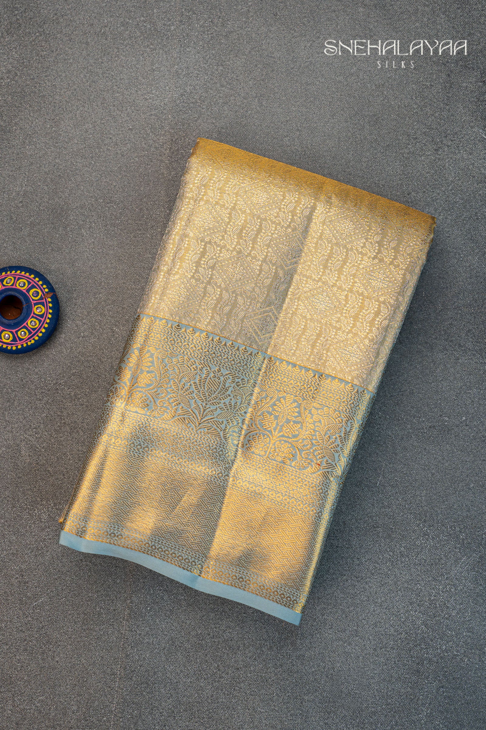 Gold Kancheevaram Tissue Silk Saree