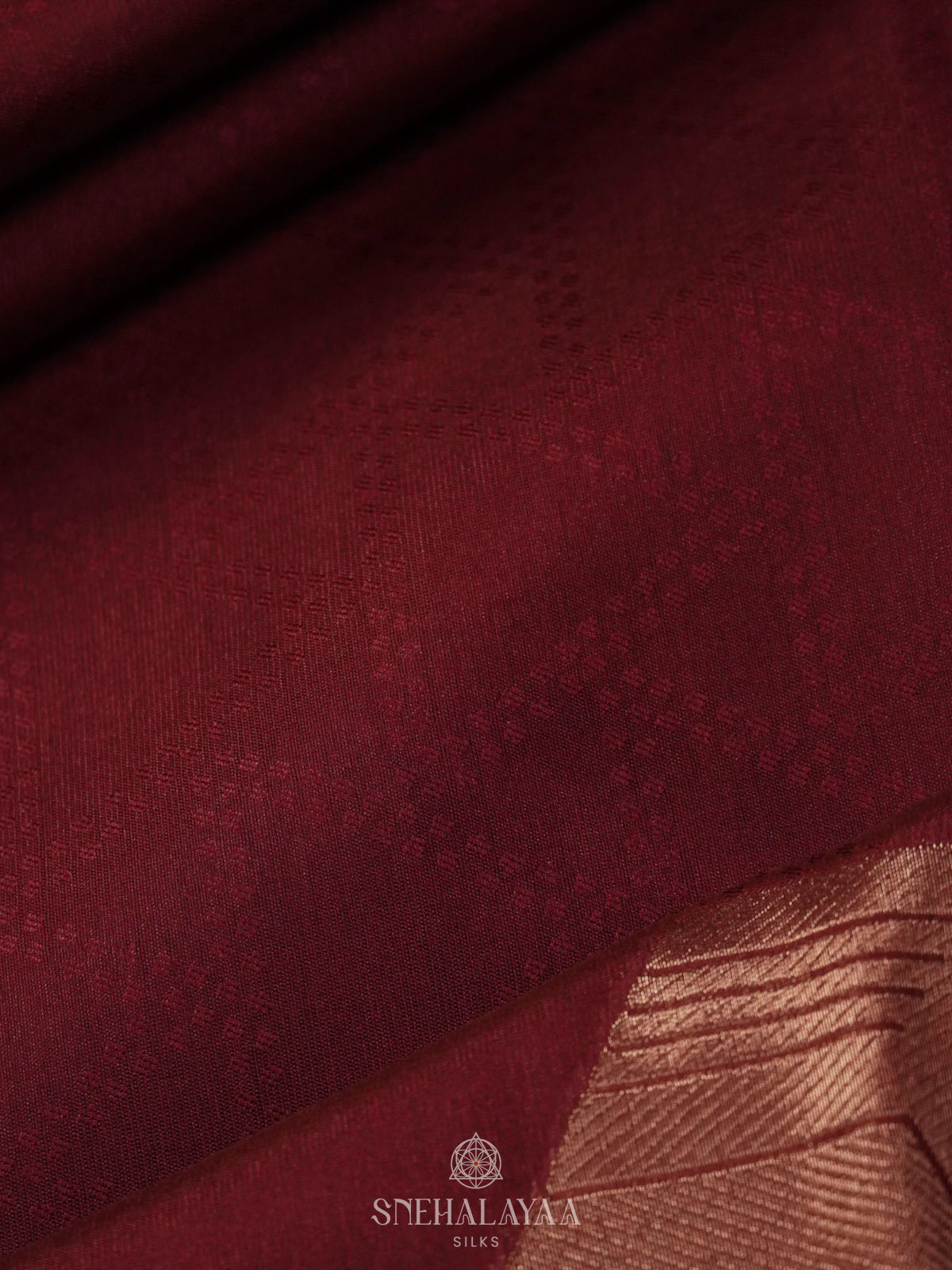 Maroon Jute Saree
