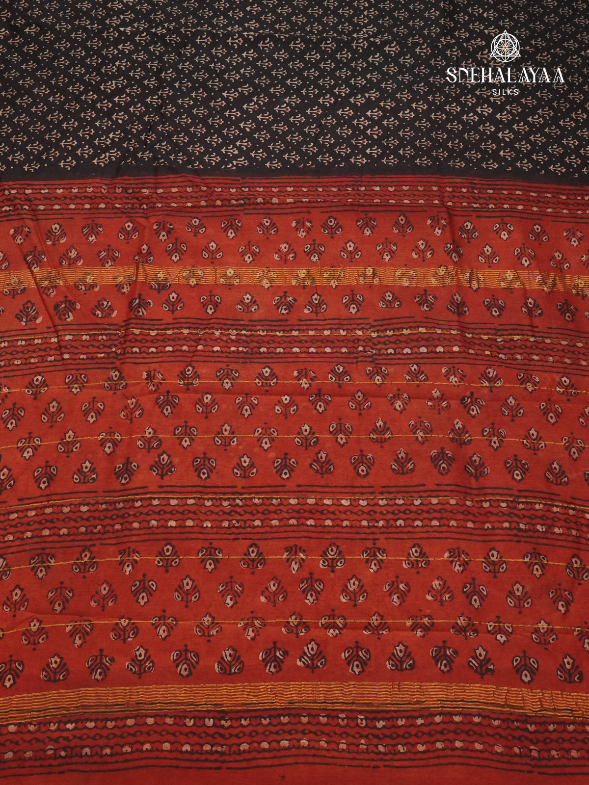 Black Chanderi Saree