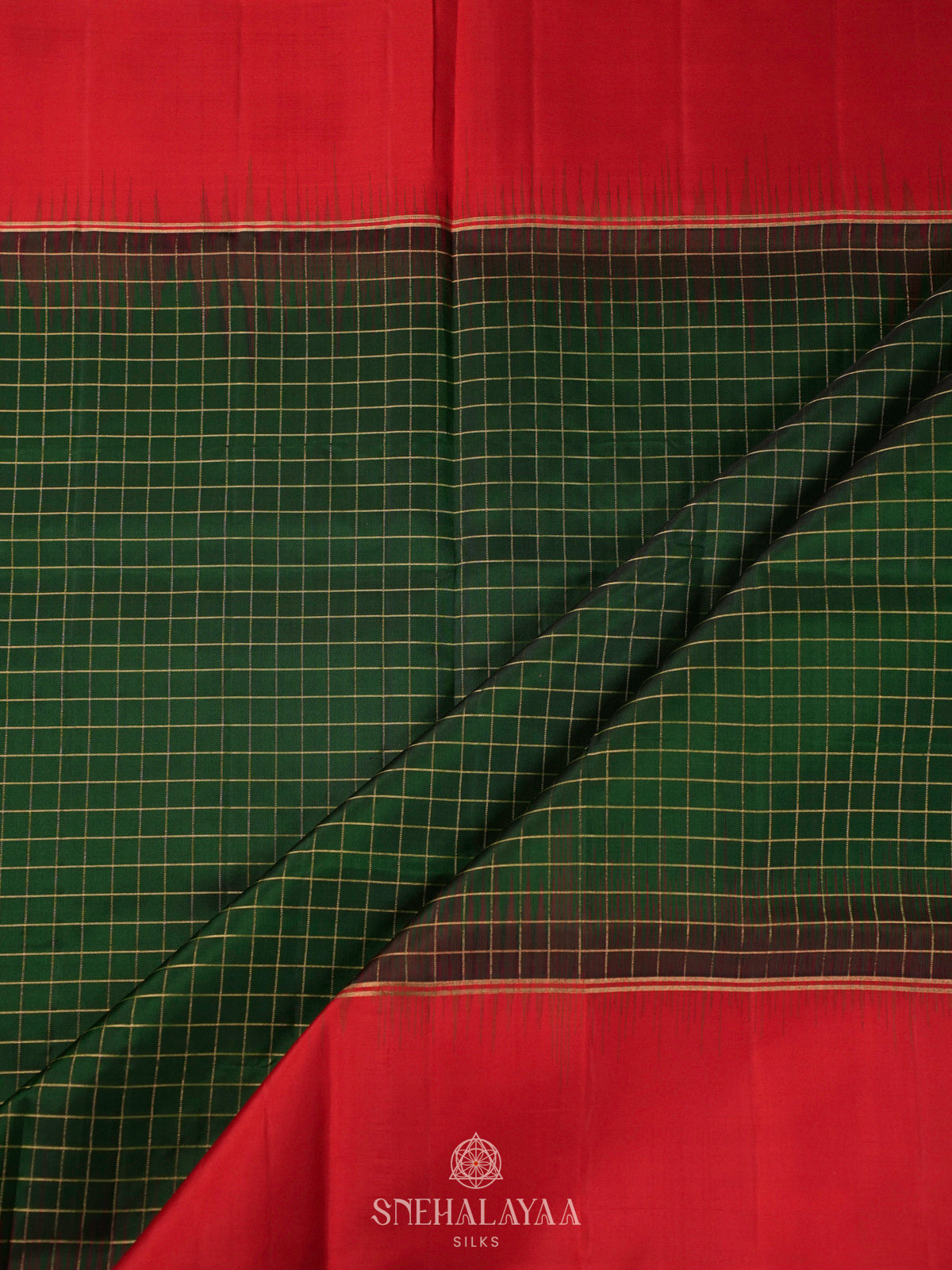 Forest Green Soft Silk Saree