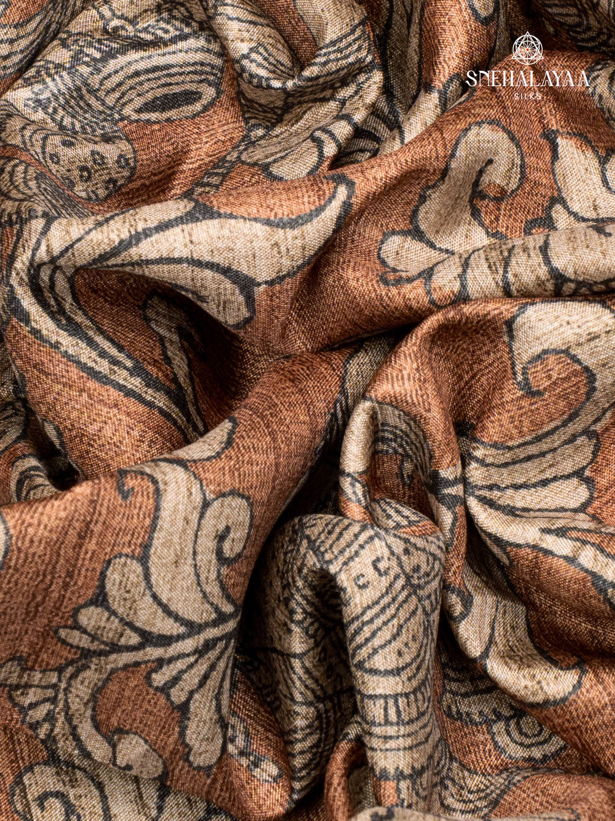 Brown Tussar Saree
