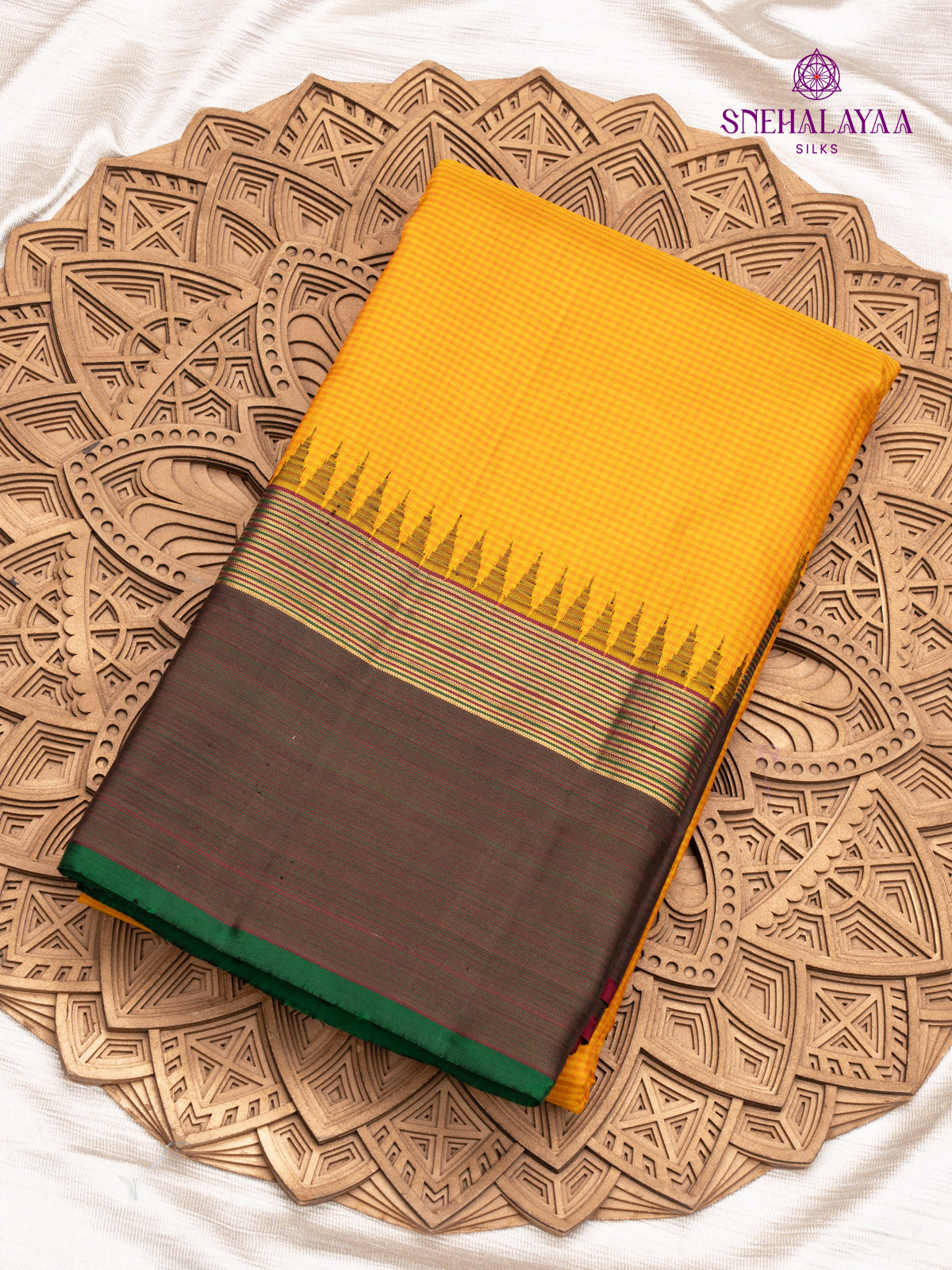 Yellow Kanjivaram Silk Saree