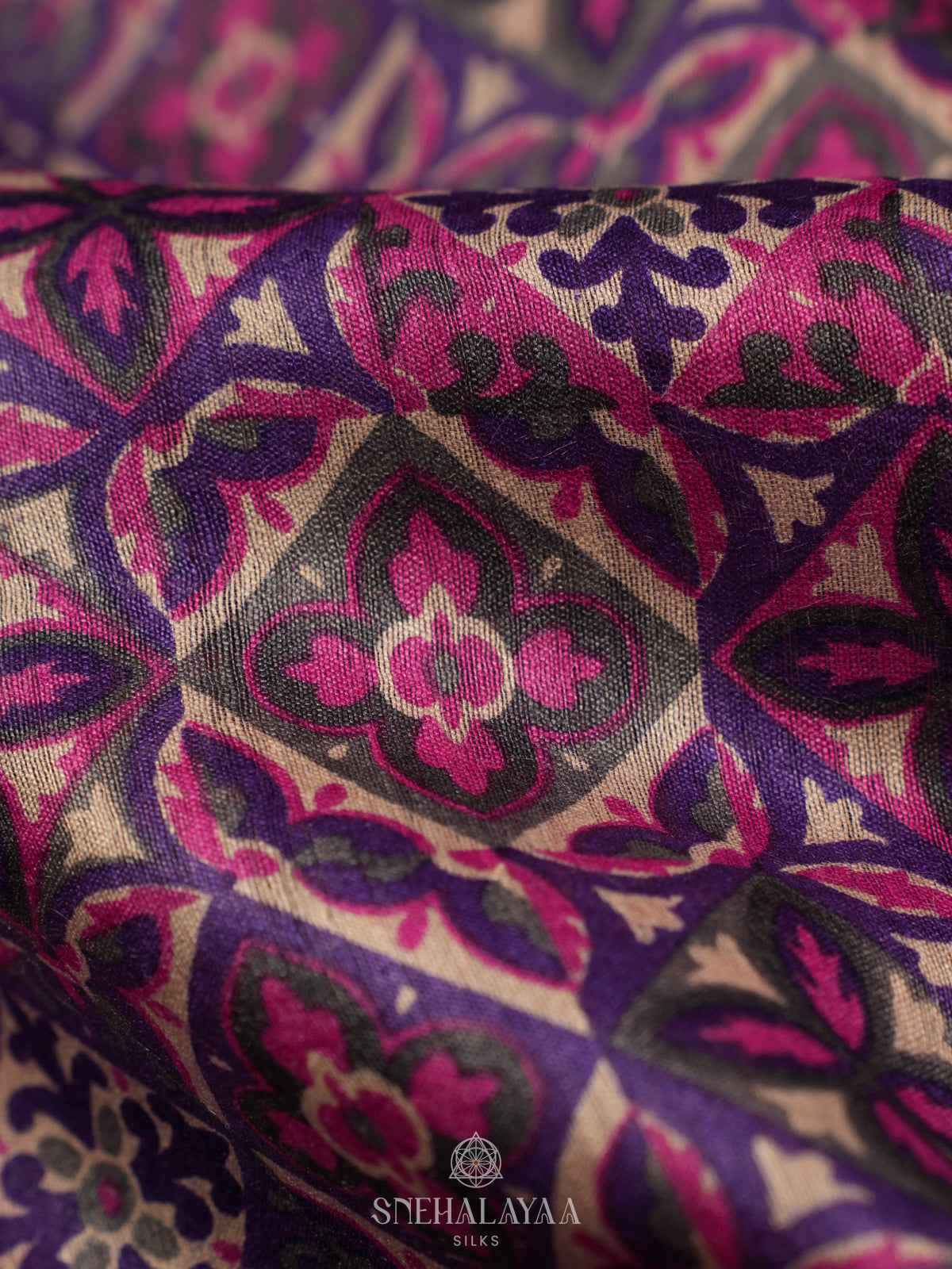 Violet Chanderi Saree