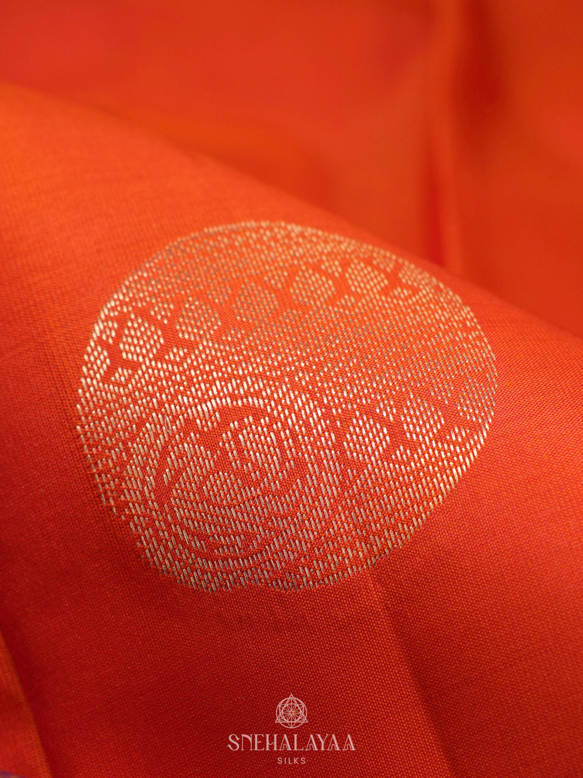 Orange Kanjivaram Silk Saree