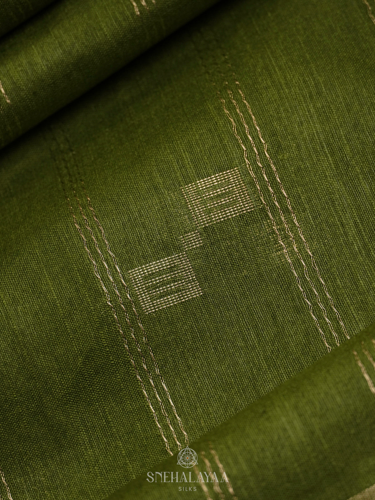Green Bamboo Silk Saree