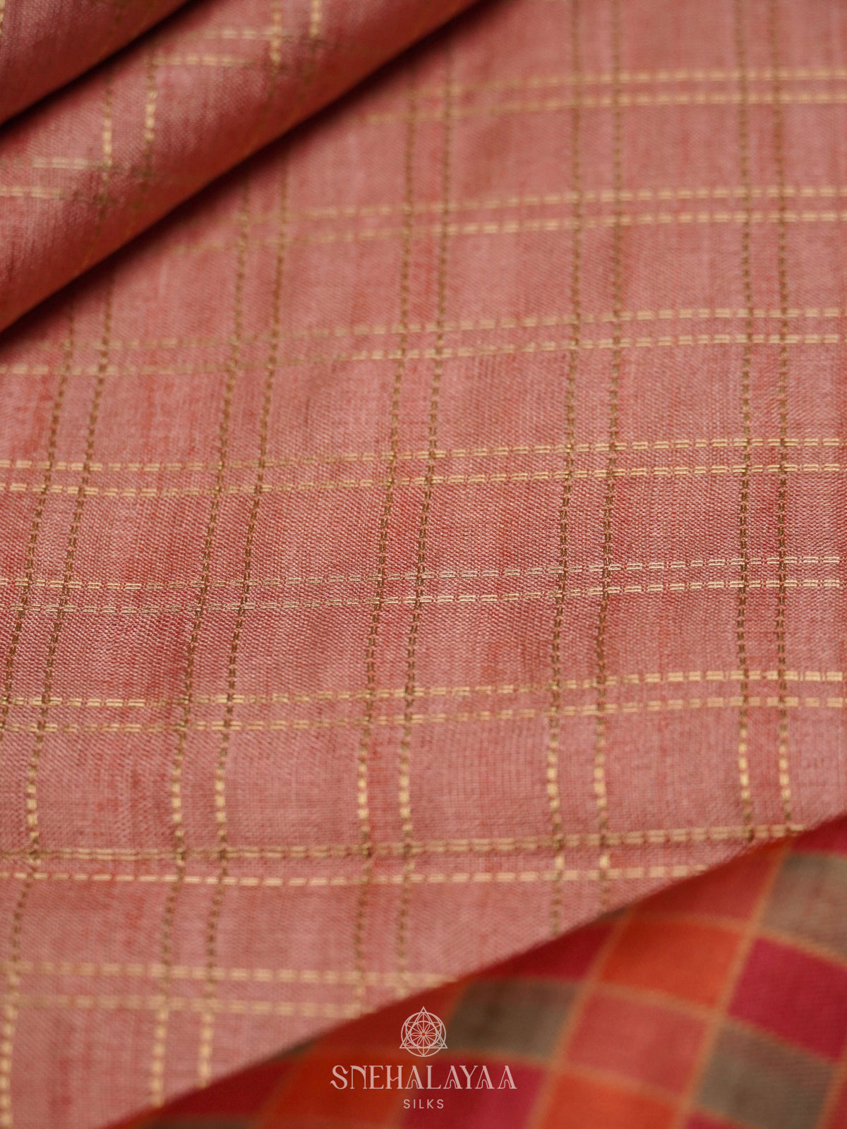 Pink Tussar Saree