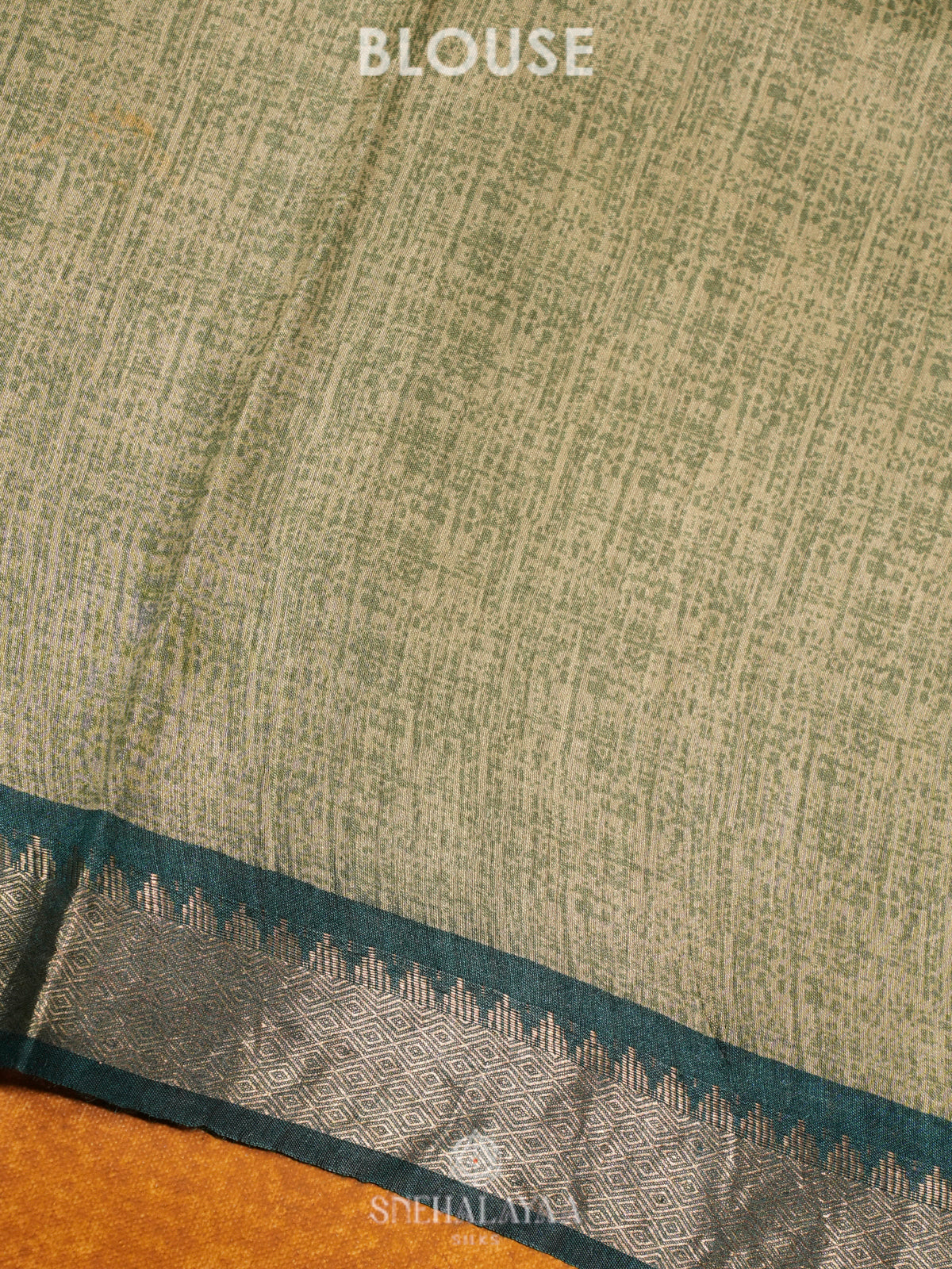 Teal green Chanderi Saree
