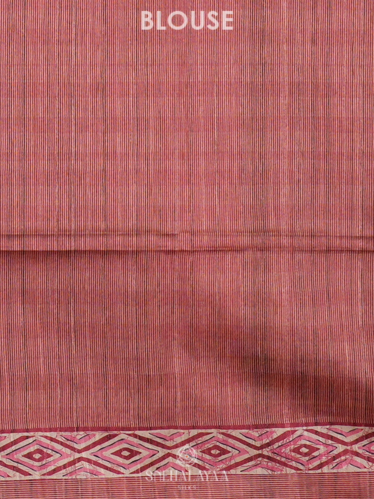 Maroon Tussar Saree