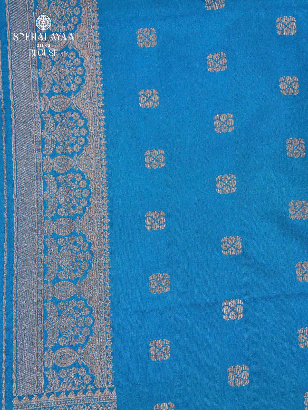 Royal Blue Banaras Dola Silk Saree