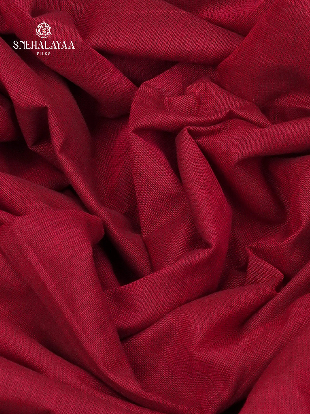 Deep Maroon Kanchi Cotton Saree with Classic Gold Zari Border