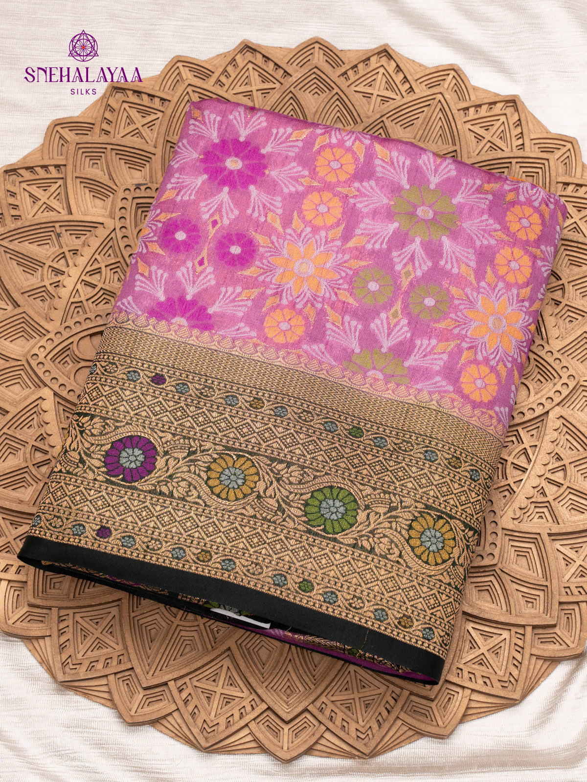 Purple Ikat Silk Saree