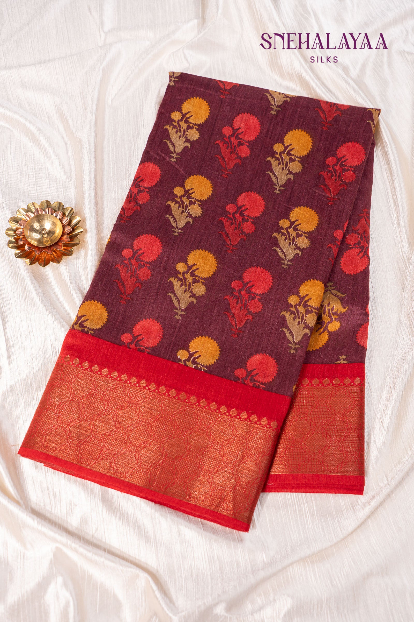 Plum Chanderi Saree
