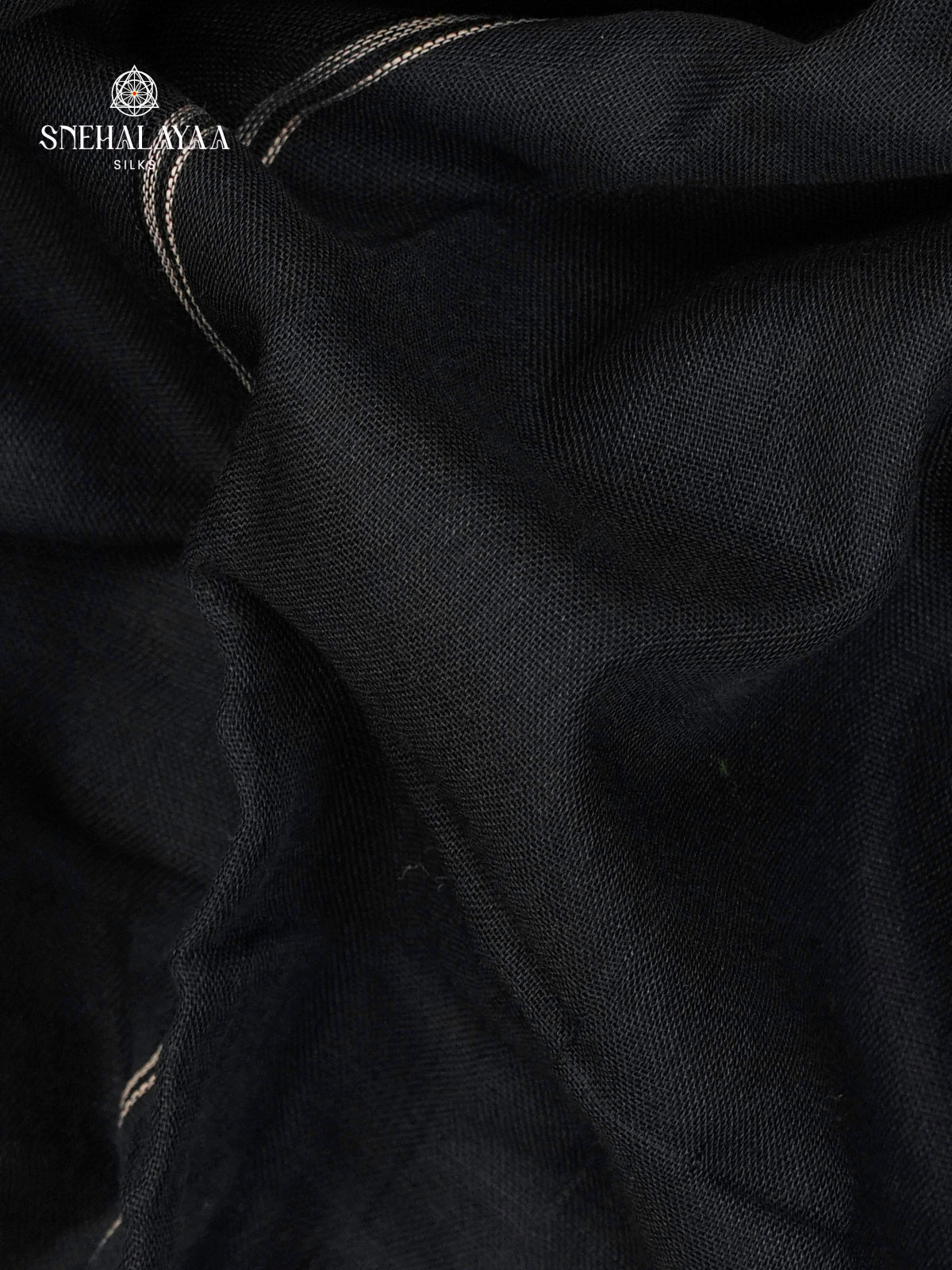 Black Narayanpet Cotton Saree without Blouse