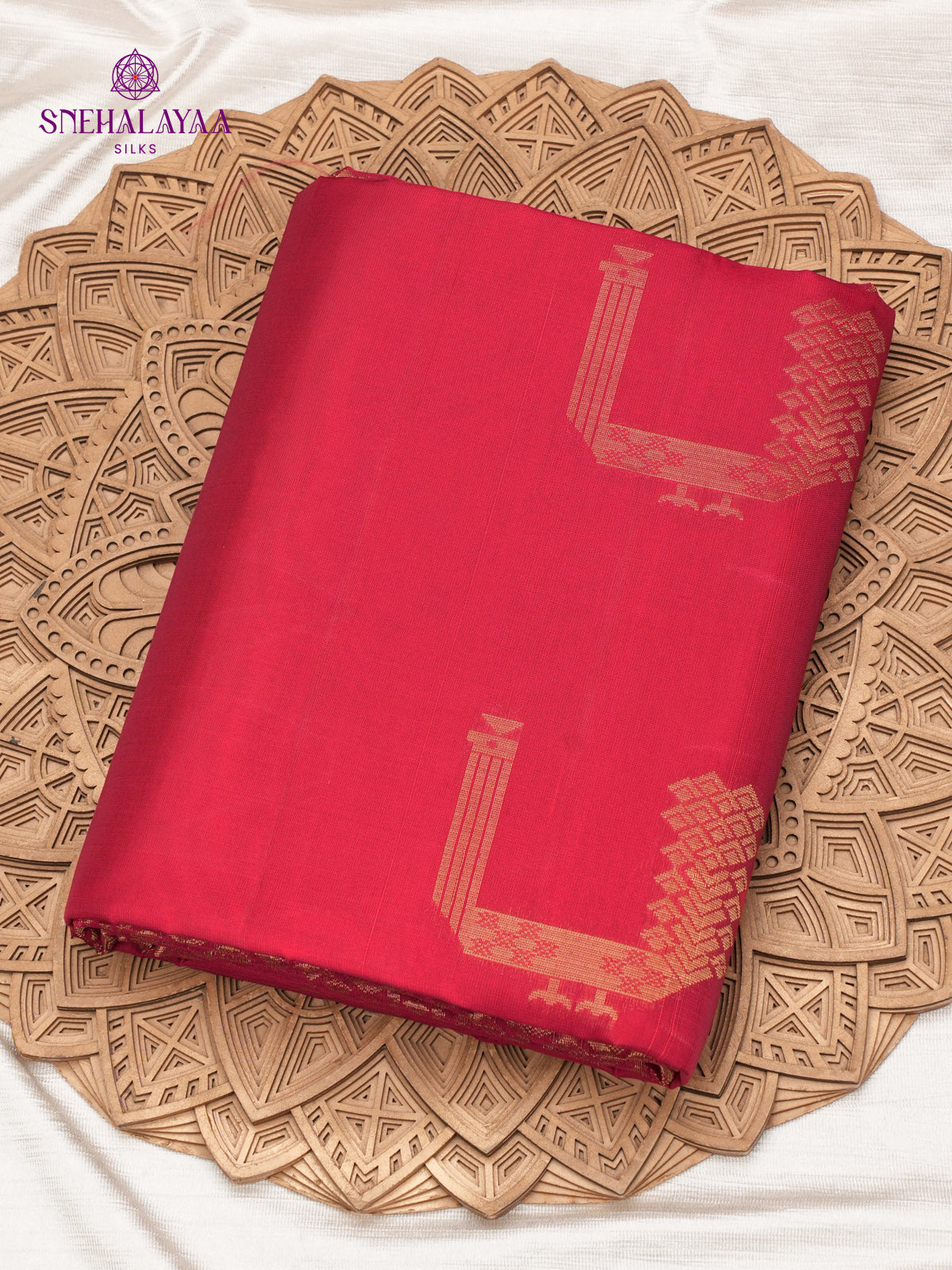 Maroon Kanjivaram Soft Silk Saree