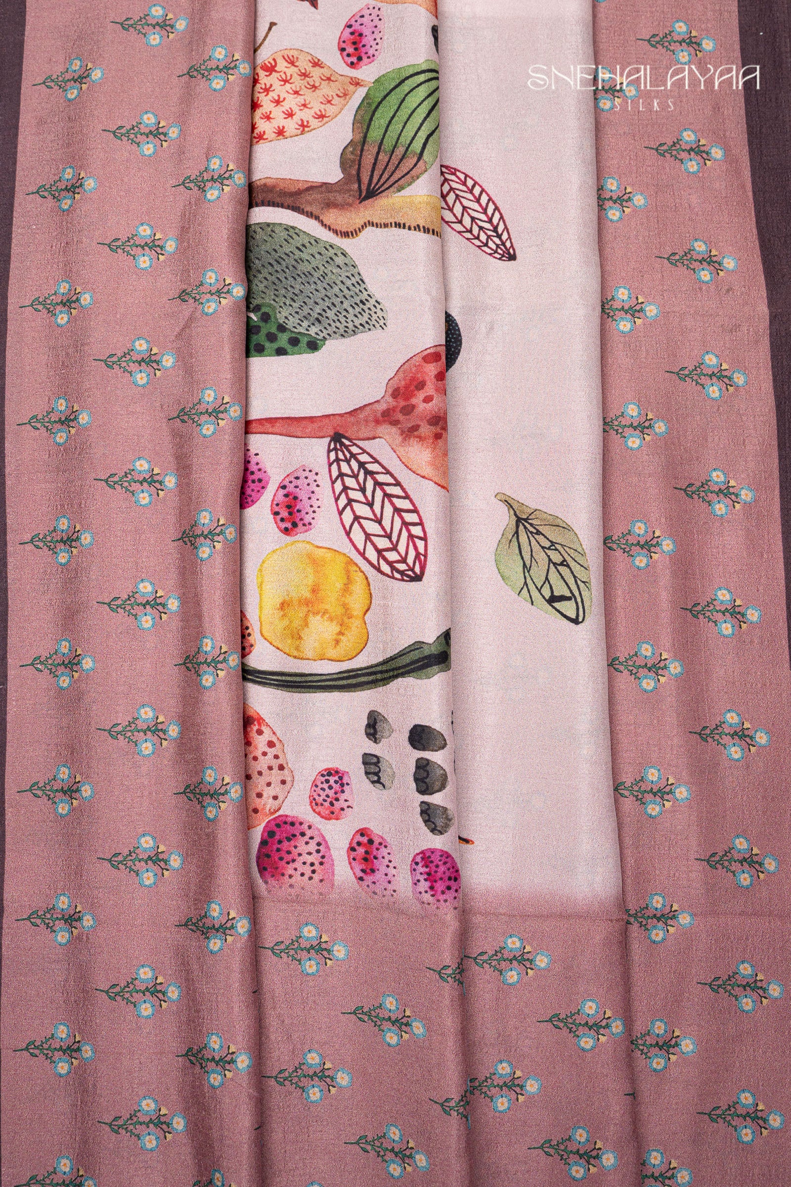 Blush Pink Dola Silk Saree