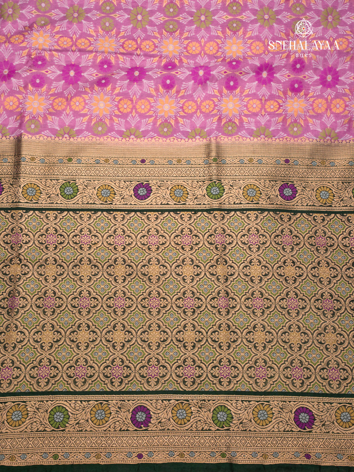 Purple Ikat Silk Saree