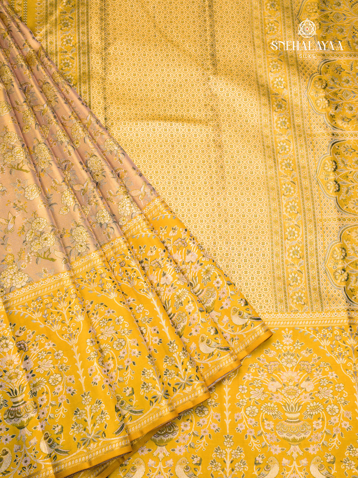 Sandal Tissue Kanjivaram Silk Saree