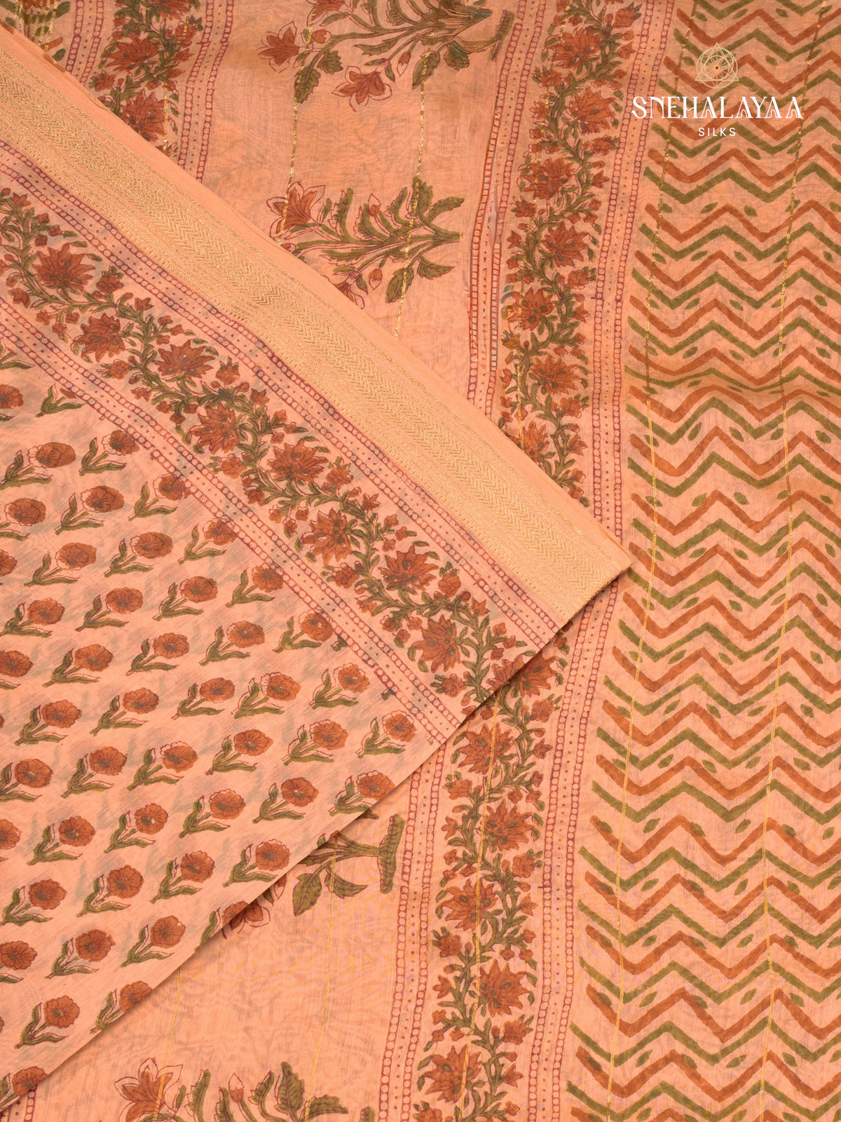 Orange Chanderi Saree