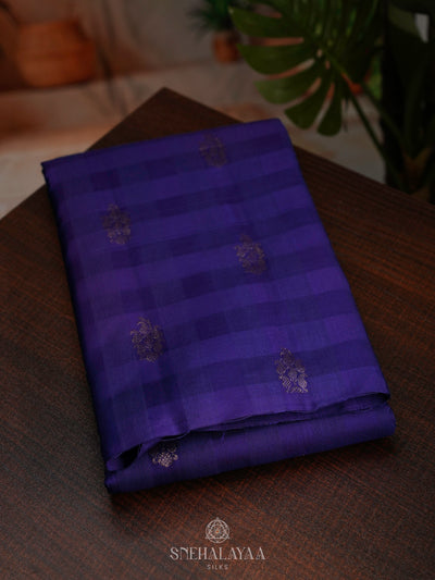 Royal Blue Kanchi Linen Silk Saree