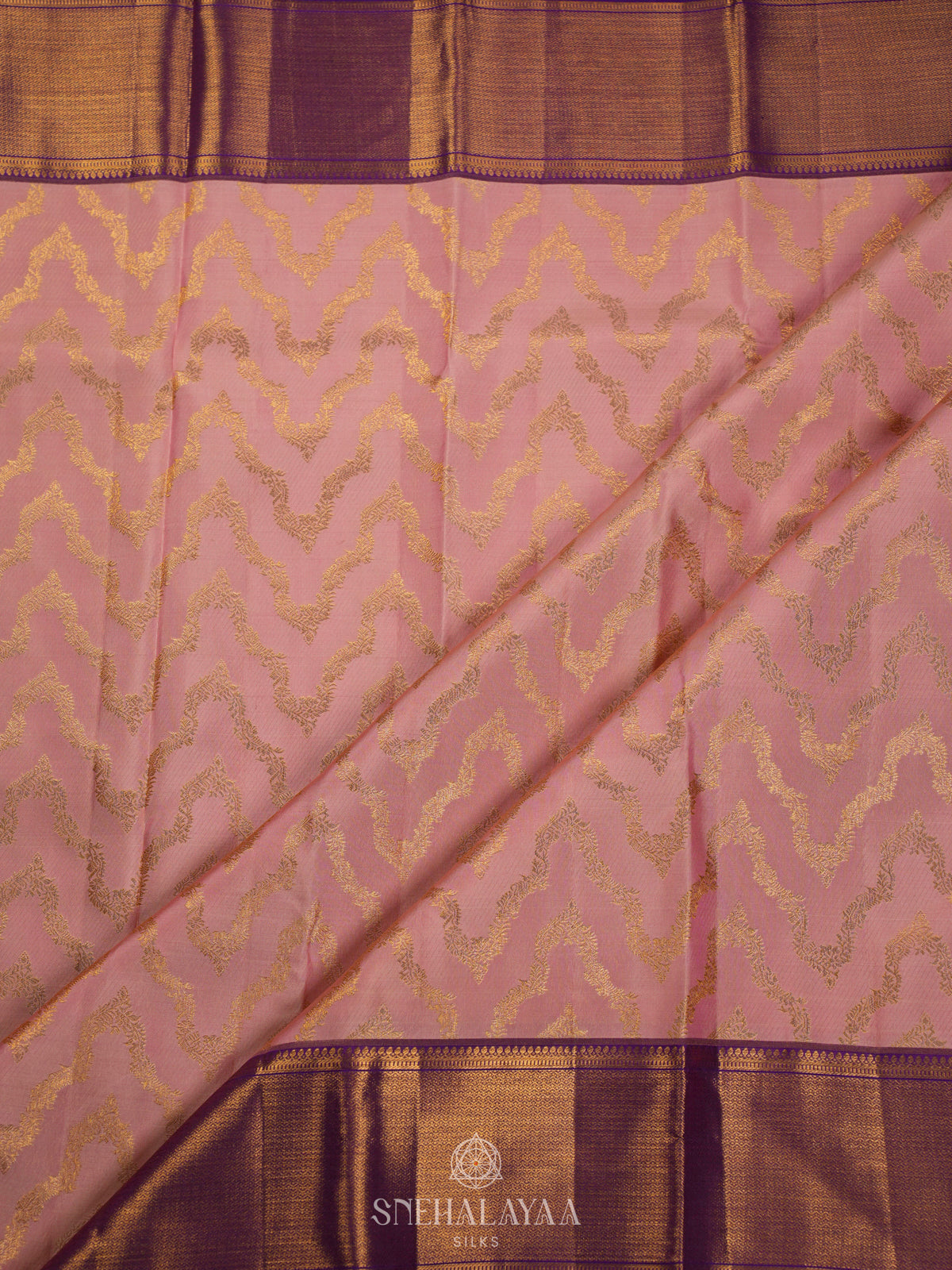 Peach Kanjivaram Silk Saree