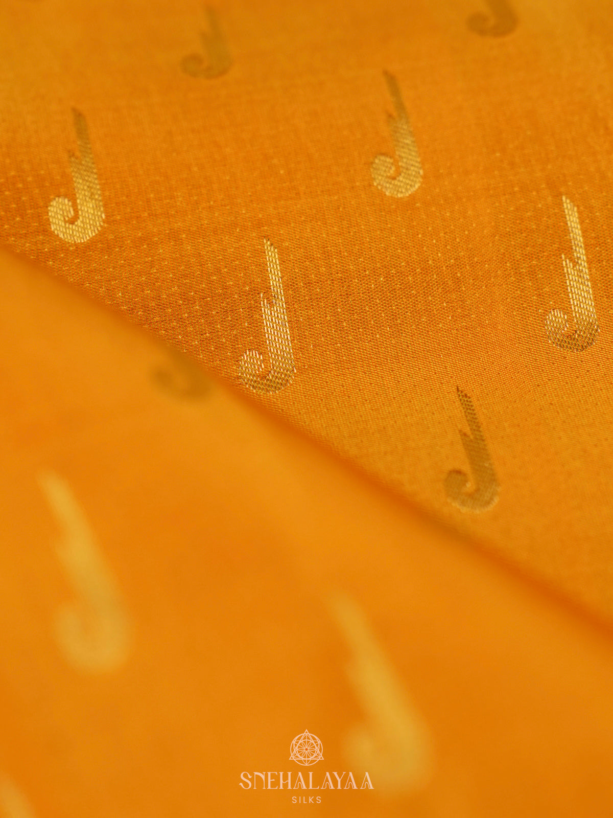 Mango Yellow Kanjivaram Silk Saree