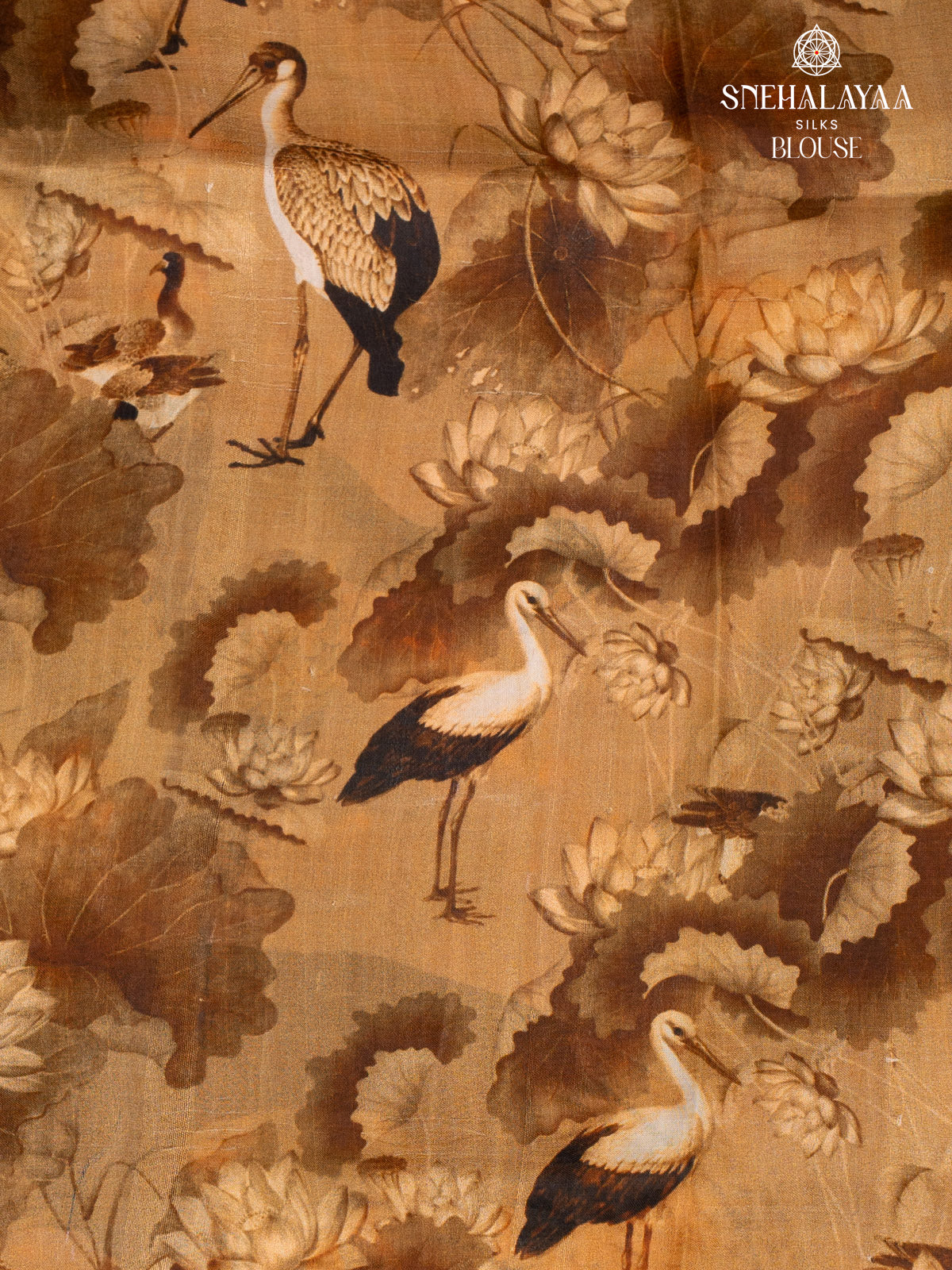 Pink Printed Tussar Saree