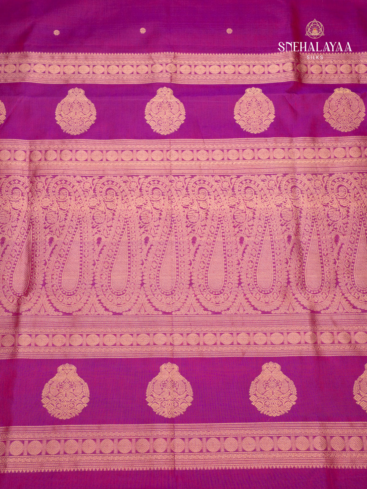 Violet Kanchi Silk Cotton Saree