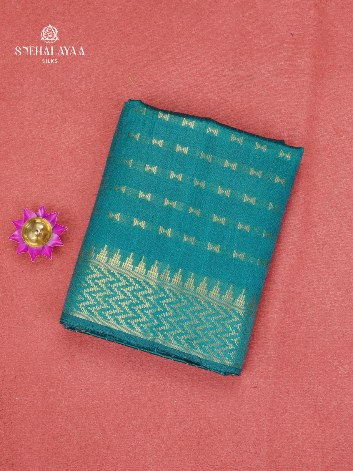 Sky Blue Bamboo Silk Saree