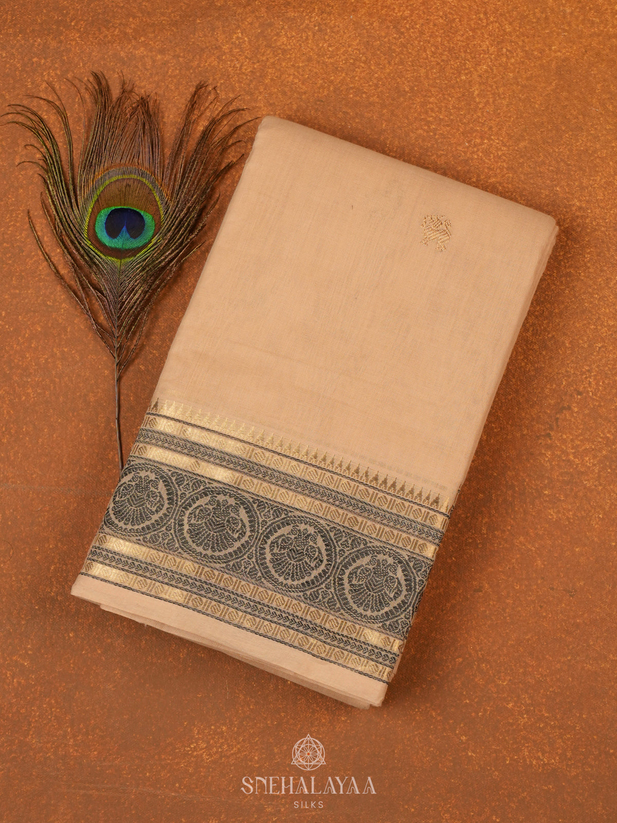 Beige Kanchi Cotton Saree