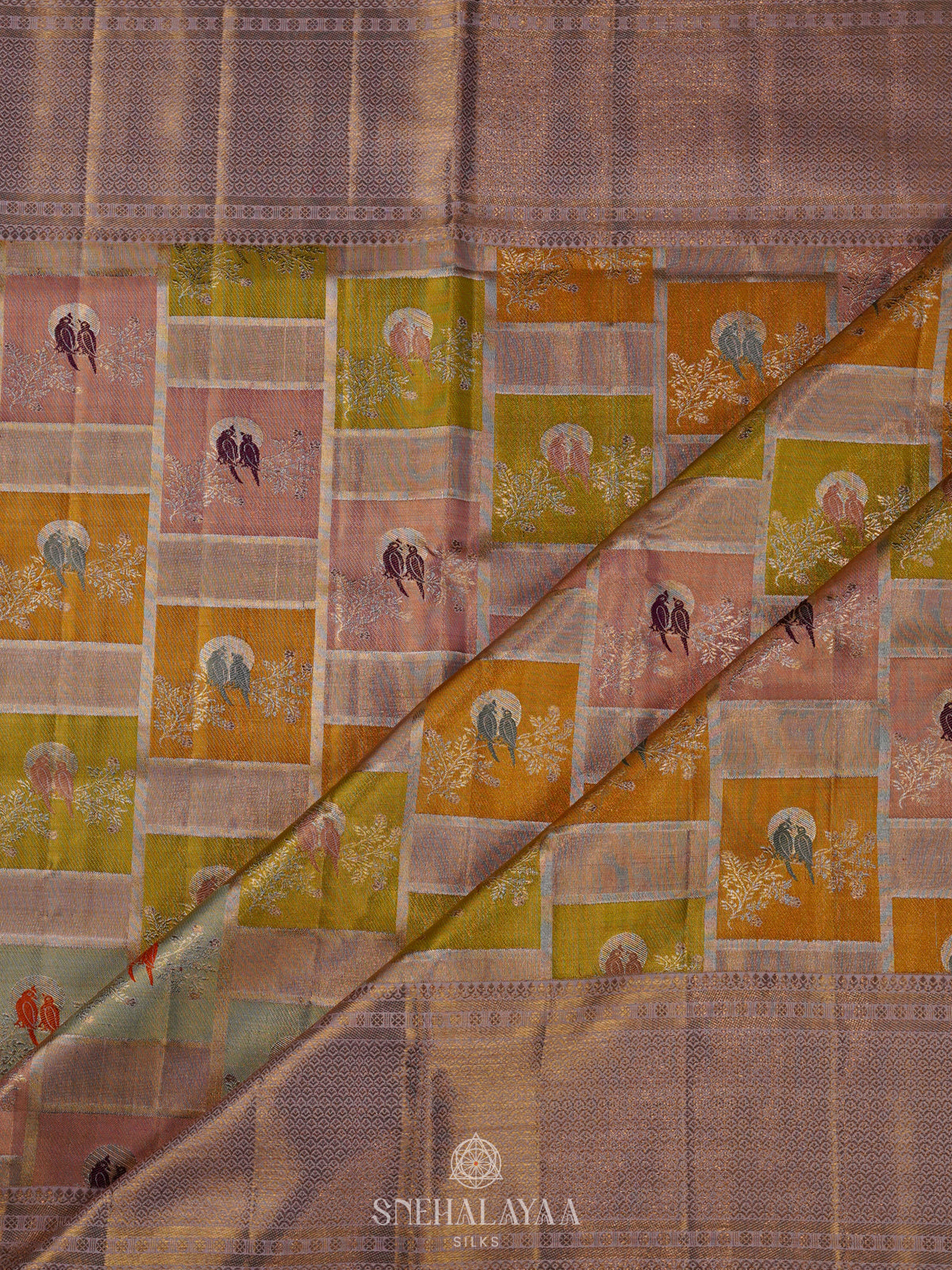 Multicolour Kanjivaram Silk Saree
