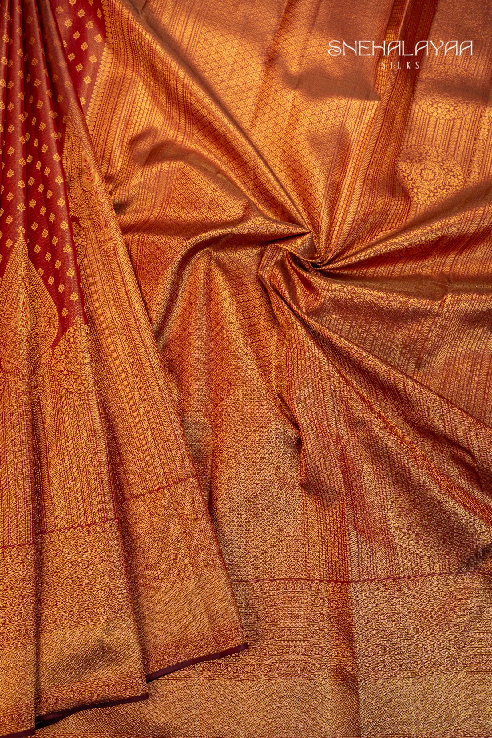 Maroon Kancheevaram Silk Saree