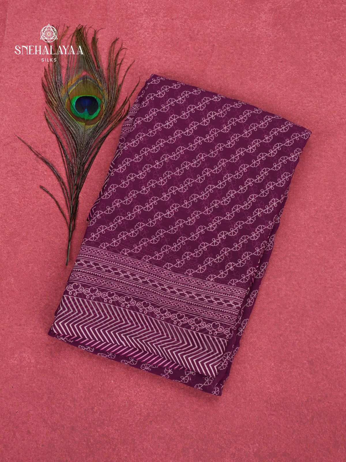 Purple Chiffon Saree
