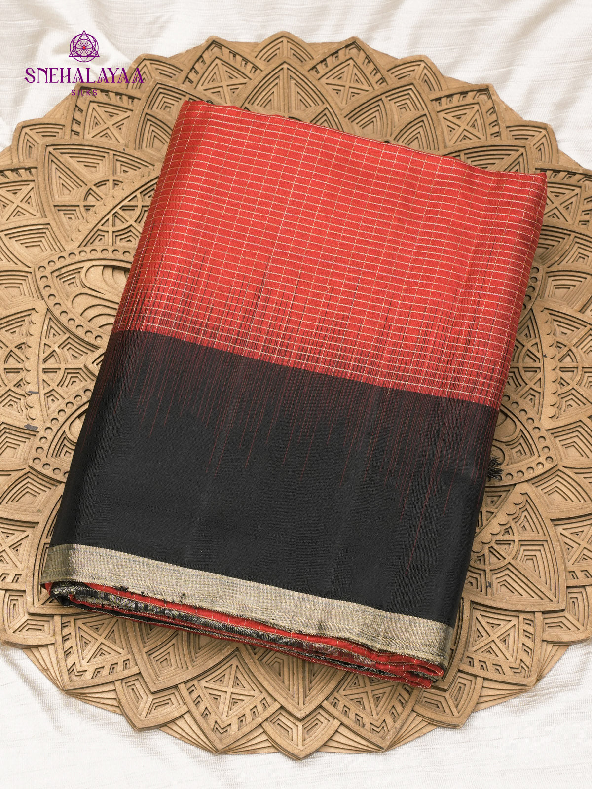 Rust Orange Kanjivaram Soft Silk Saree