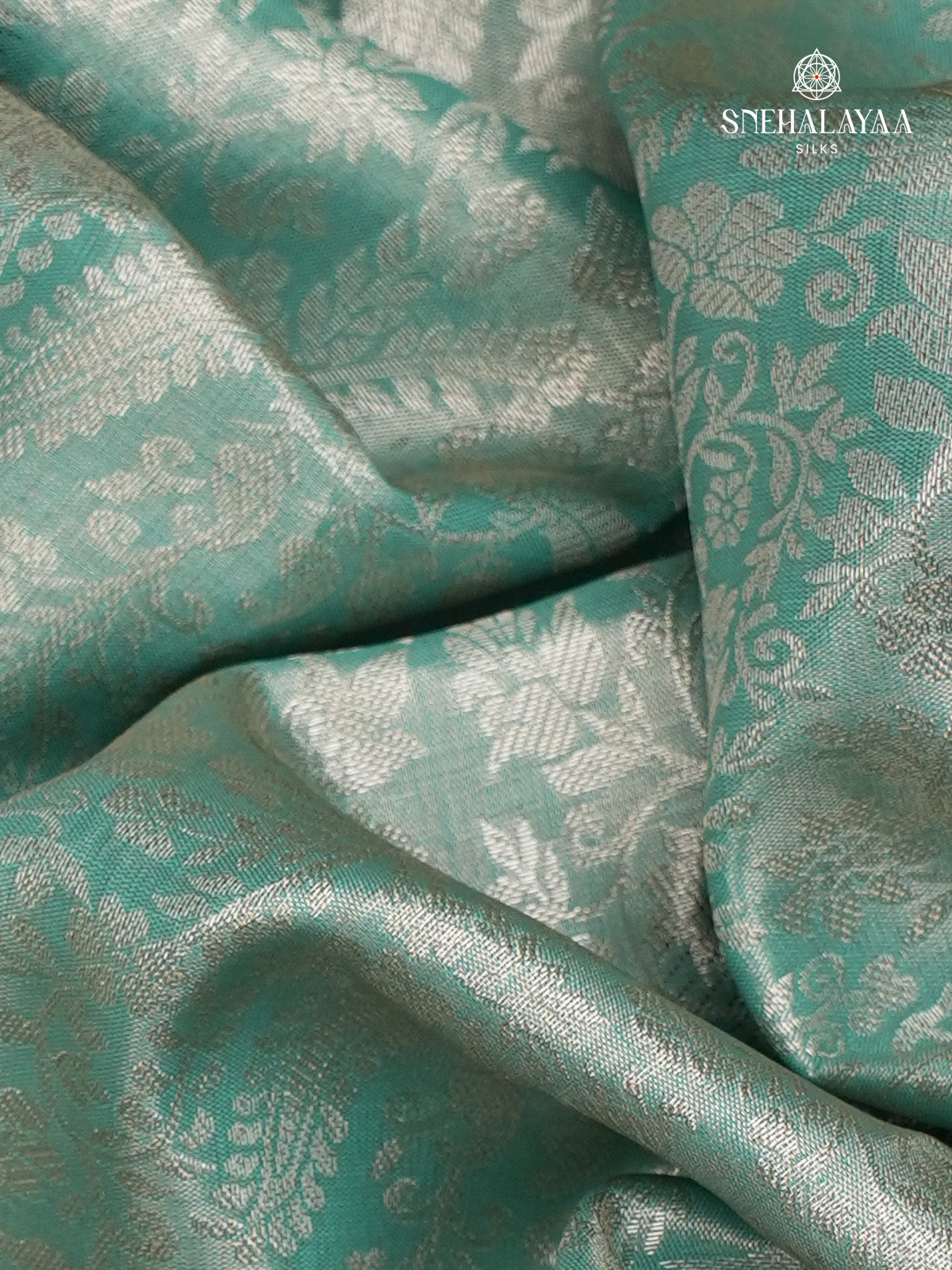 Teal Blue Art Silk Saree