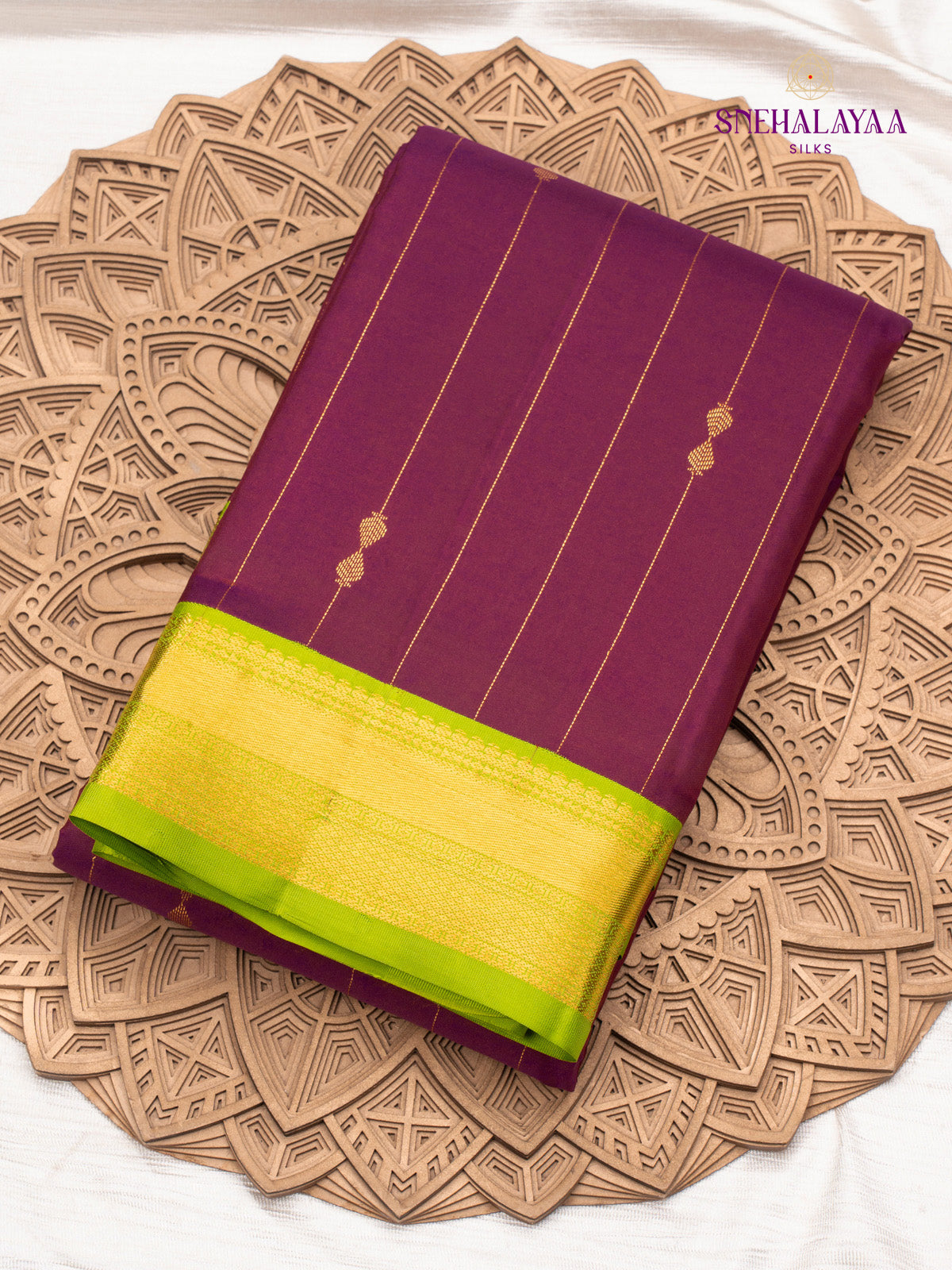 Violet Purple Kanjivaram Silk Saree