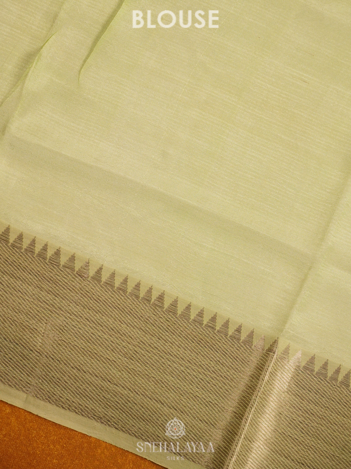 Green Mangalagiri Silk Cotton Saree with Printed Border